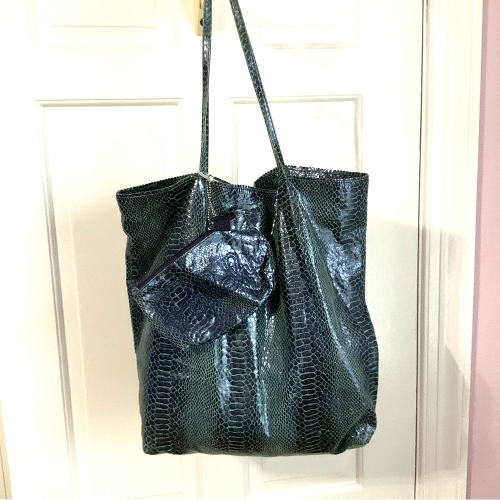 Carlos Falchi Snake Print Tote NWOT